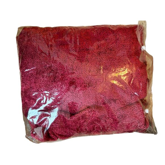 Maroon / Burgundy red Life Styles Plush Chenille Throw Blanket 50x60 - Picture 11 of 16